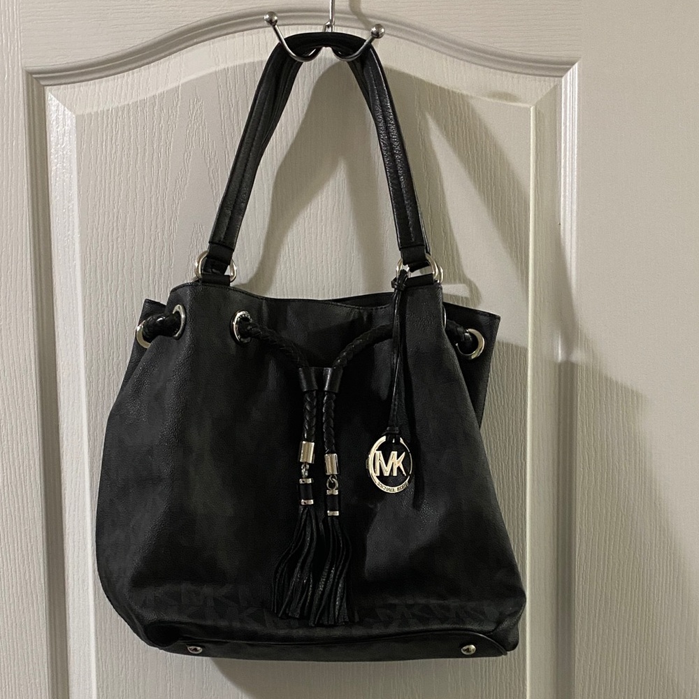 Michael Kors Black Shoulder Bag with Tassel